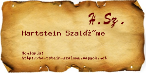 Hartstein Szalóme névjegykártya